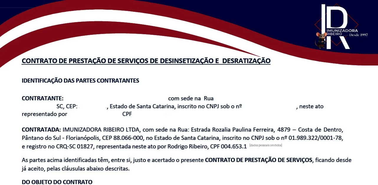 Exemplo de contrato de prestação de serviços Exemplo de contrato de prestação de serviços