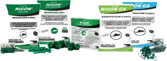 Embalagens do raticida Rigon Embalagens do raticida Rigon